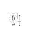 (Thumb 2) Λάμπα led filament vintage G125 4W E27 2000K 350lm GEYER