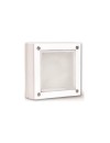 (Thumb 1) Απλίκα τοίχου τετράγωνη διπλού φωτισμού αλουμίνιο λευκό LED IP64 LIGHTUP