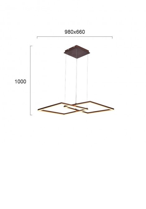 (Preview 2) Φωτιστικό κρεμαστό led 60W linus 3000K 4200lm VIOKEF