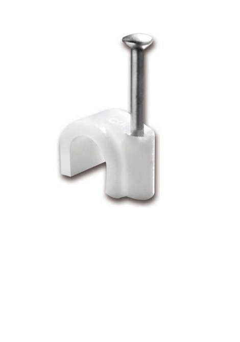 (Preview 1) Στήριγμα καλωδίων ρόκα στρογγυλό 10mm/25mm (συσκ. 100τεμ.) VIOKAR