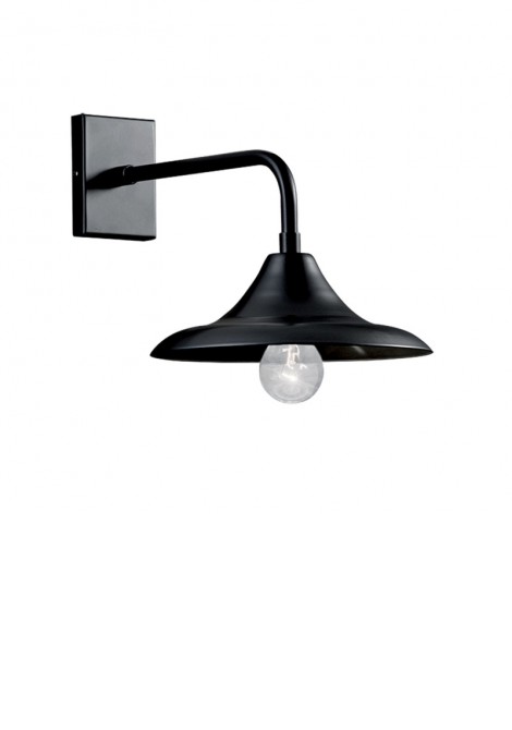 (Preview 1) Απλίκα τοίχου χαλίβδινη μαύρη malta E27 IP23 VIOKEF