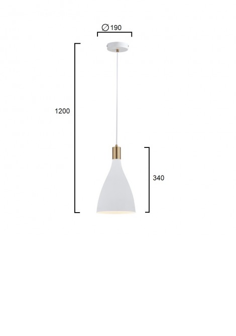 (Preview 2) Φωτιστικό μονόφωτο λευκό lamas E27 VIOKEF
