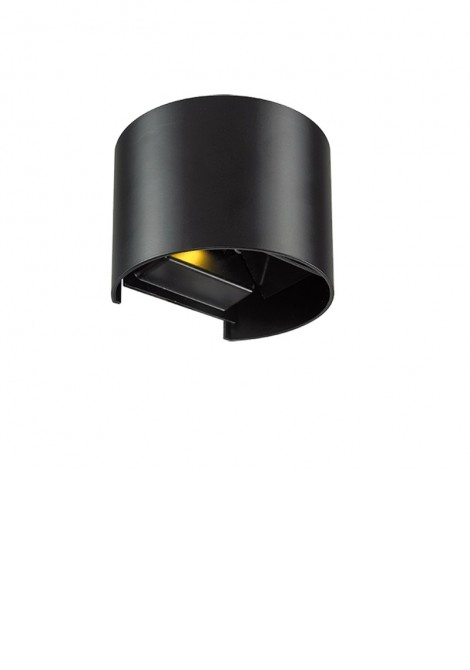 (Preview 1) Απλίκα τοίχου στρογγυλή μαύρη greg Led IP44 VIOKEF