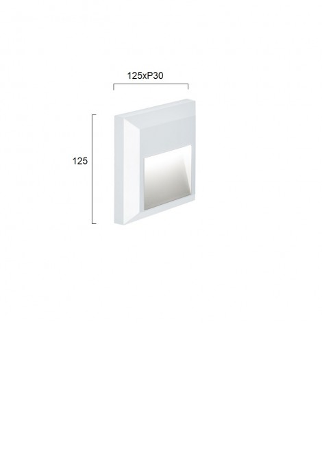 (Preview 2) Απλίκα τοίχου τετράγωνη λευκή leros plus Led IP44 VIOKEF