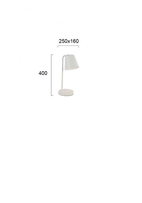 (Preview 2) Πορτατίφ μεταλλικό λευκό lyra E14 VIOKEF