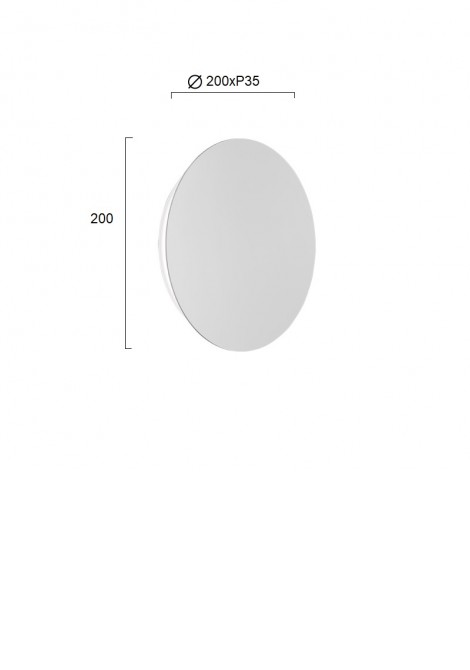 (Preview 2) Απλίκα τοίχου μεταλλική λευκή kyklos D200 Led VIOKEF
