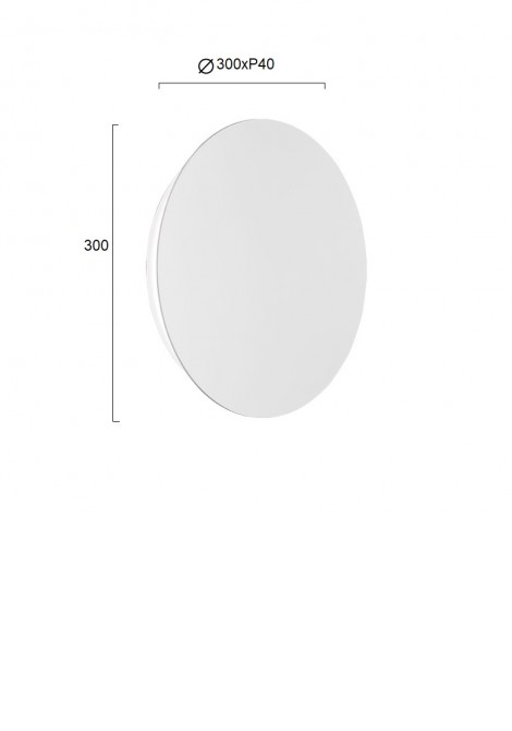 (Preview 2) Απλίκα τοίχου μεταλλική λευκή kyklos D300 Led VIOKEF