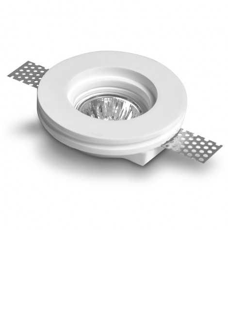 (Preview 1) Γύψινο σποτ οροφής χωνευτό στρογγυλό Ø100 GU10 SPOTLIGHT