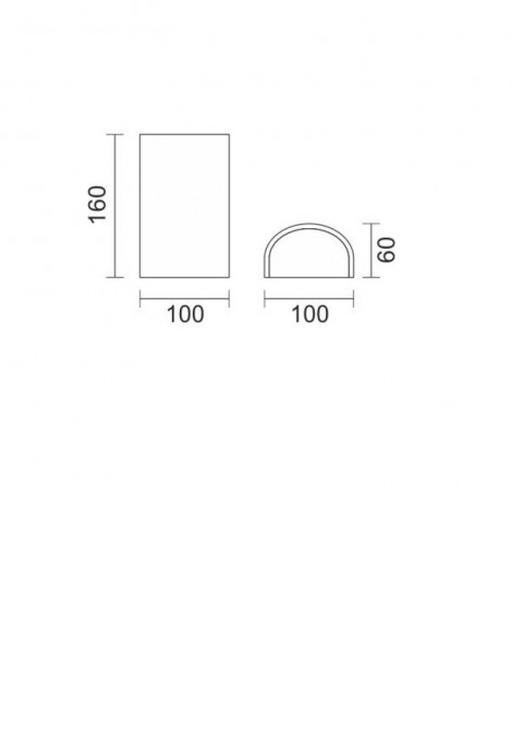 (Preview 2) Γύψινη απλίκα τοίχου λευκή G9 SPOTLIGHT