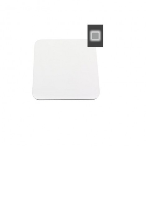 (Preview 1) Απλίκα τοίχου τετράγωνη αλουμίνο λευκή 9W Led SPOTLIGHT