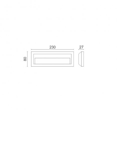 (Preview 2) Απλίκα τοίχου γκρι 2W Led IP65 SPOTLIGHT