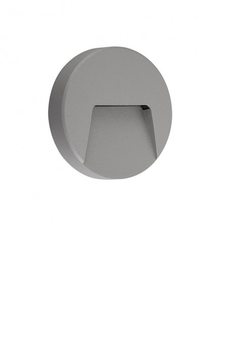 (Preview 1) Απλίκα τοίχου στρογγυλή γκρι 3W Led IP65 SPOTLIGHT