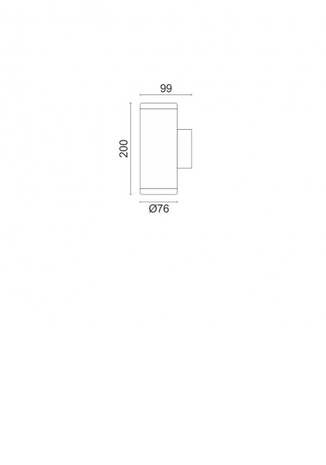 (Preview 2) Απλίκα τοίχου πολυκαρβονικό μαύρο 2x4W Led IP54 SPOTLIGHT