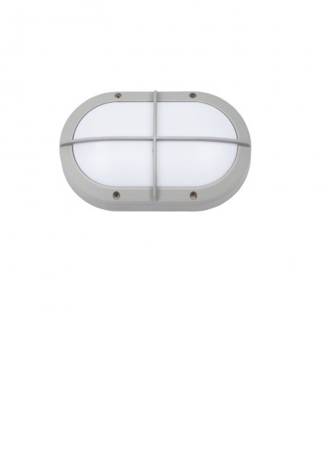 (Preview 1) Απλίκα τοίχου αλουμίνιο ασημί L217 E27 IP54 SPOTLIGHT