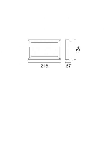 (Preview 2) Απλίκα τοίχου αλουμίνιο 218x134 E27 IP54 SPOTLIGHT