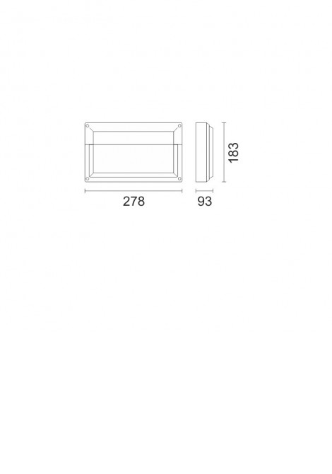 (Preview 2) Απλίκα τοίχου αλουμίνιο 278x183 E27 IP54 SPOTLIGHT