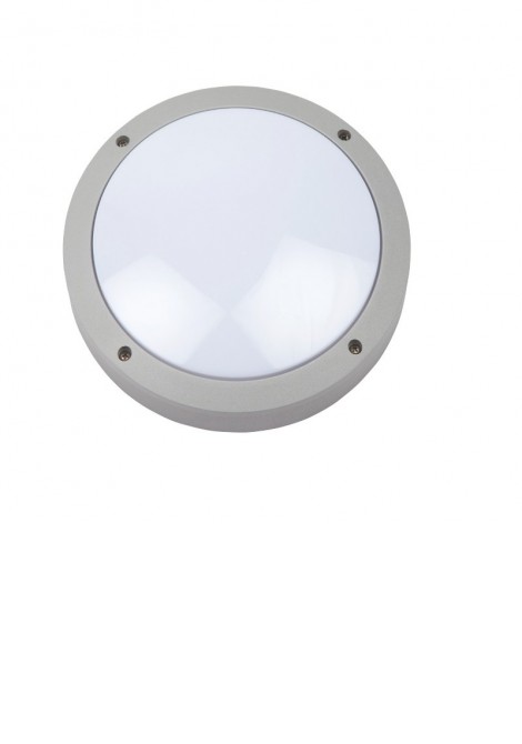 (Preview 1) Απλίκα τοίχου αλουμίνιο ασημί D220 E27 IP54 SPOTLIGHT