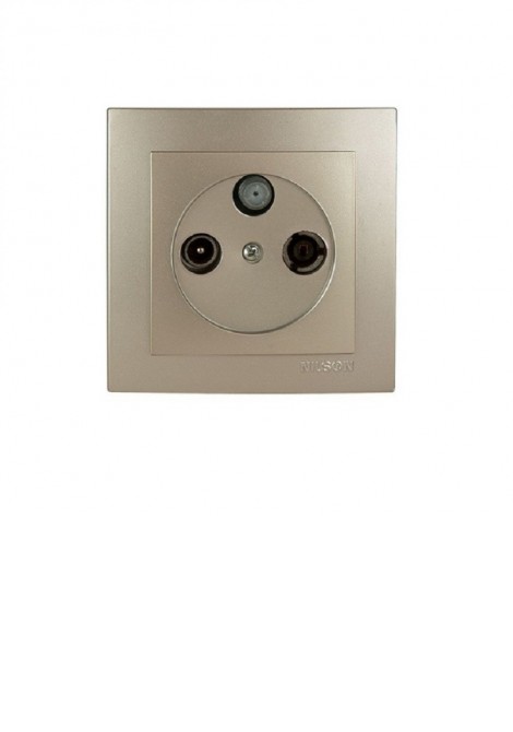 (Preview 1) Nilson Πρίζα TV-Radio-SAT τερματική σατινέ GEYER