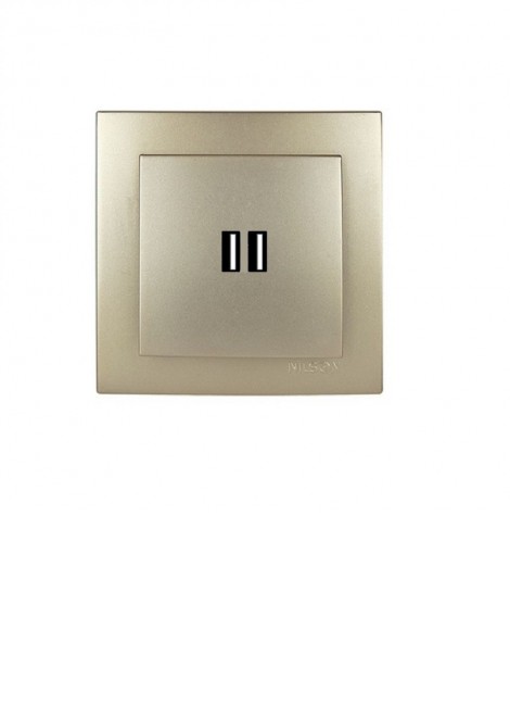 (Preview 1) Nilson Πρίζα USB διπλή σατινέ GEYER