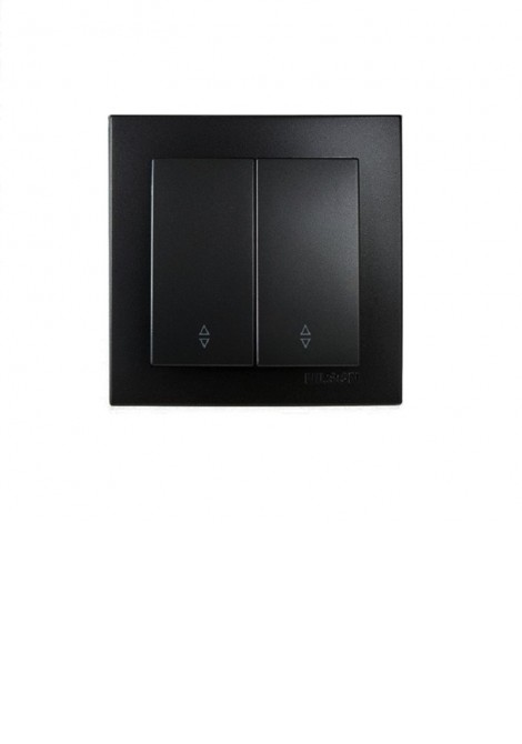 (Preview 1) Nilson Διακόπτης διπλός αλέ ρετούρ μαύρος GEYER