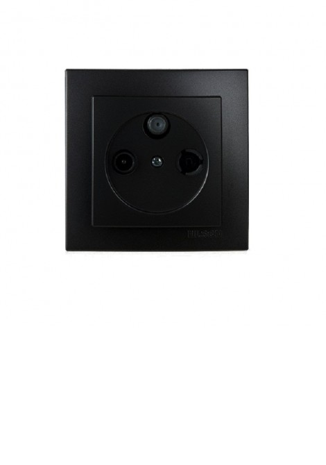 (Preview 1) Nilson Πρίζα TV-Radio-SAT διελέυσεως μαύρη GEYER