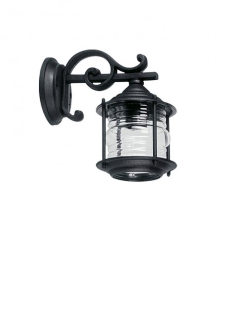 (Preview 1) Φωτιστικό φανάρι πλαστικό μαύρο Ε27 IP23 115K LIDO