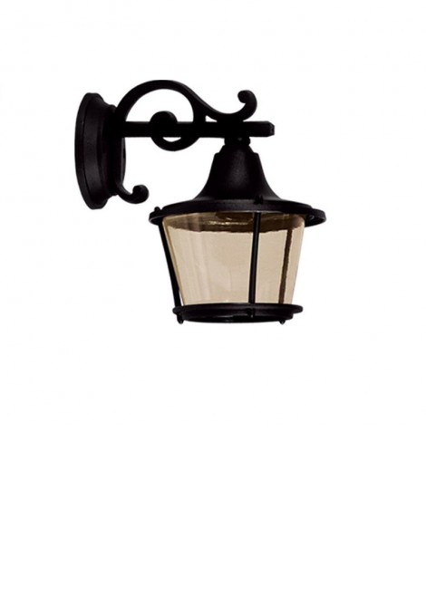 (Preview 1) Φωτιστικό φανάρι πλαστικό μαύρο Ε27 IP23 131 LIDO