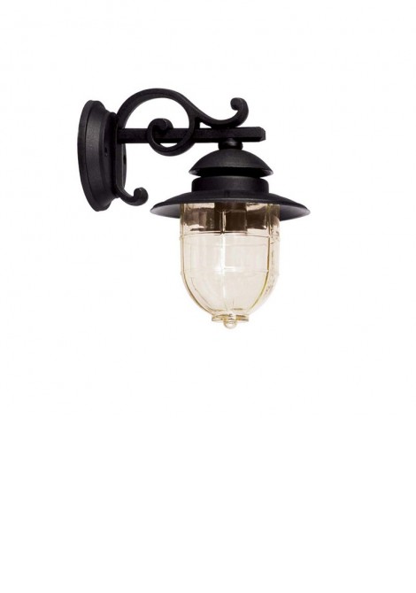 (Preview 1) Απλίκα τοίχου πλαστική μαύρη Ε27 IP43 141 LIDO