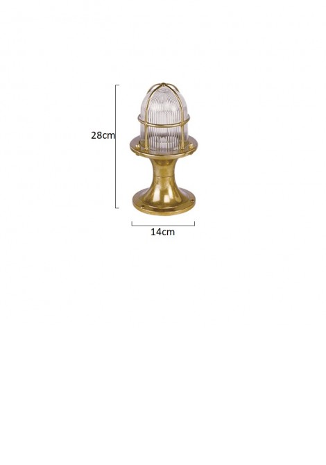 (Preview 2) Φωτιστικό κολωνάκι ορειχάλκινο μπρονζε H28 E27 IP54 LIDO