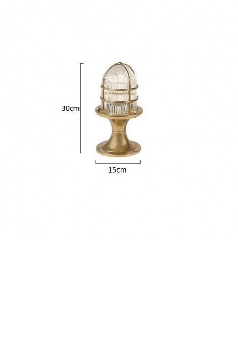 (Preview 2) Φωτιστικό κολωνάκι ορειχάλκινο μπρονζε H30 E27 IP54 LIDO