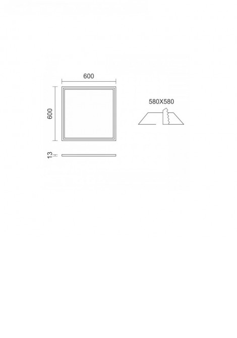 (Preview 2) Φωτιστικό panel led 60x60 χωνευτό 40W 4000K SMD 3.600lm SPOTLIGHT