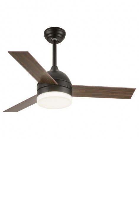 (Preview 1) Ανεμιστήρας οροφής μαύρος 18W με 3 ξύλινα πτερύγια & τηλεχειριστήριο