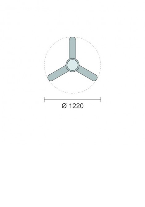 (Preview 2) Ανεμιστήρας οροφής μαύρος 18W με 3 ξύλινα πτερύγια & τηλεχειριστήριο