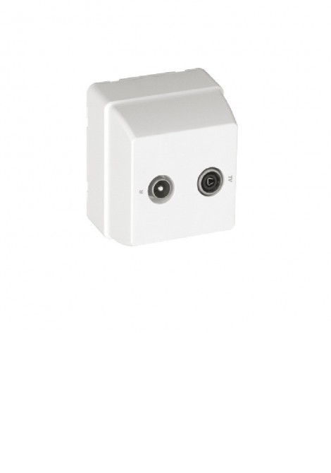 (Preview 1) Πρίζα TV τερματική επίτοιχη λευκή EFAPEL