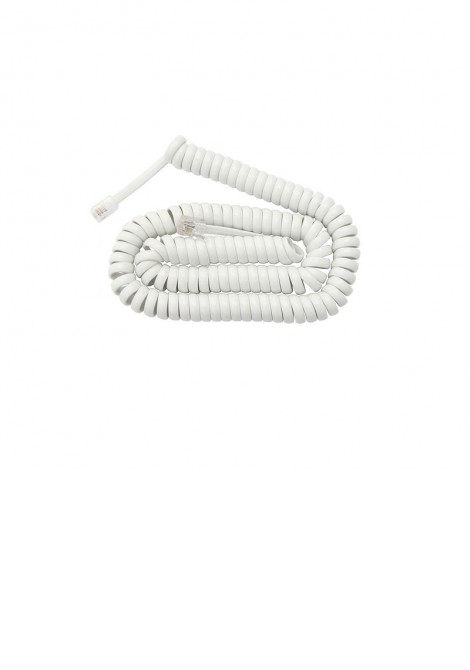 (Preview 1) Σπιράλ RJ9 ακουστικού τηλεφώνου λευκό CENTRAL