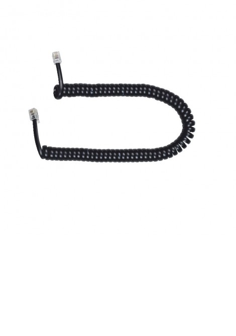 (Preview 1) Σπιράλ RJ9 ακουστικού τηλεφώνου μαύρο CENTRAL