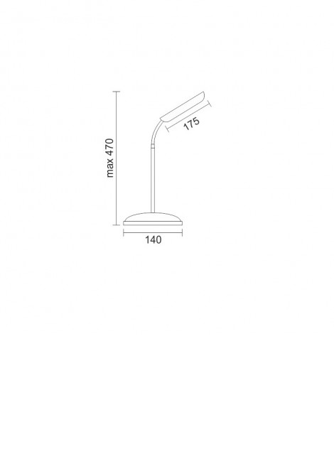(Preview 2) Φωτιστικό γραφείου λευκό led 5W 4000Κ SPOTLIGHT