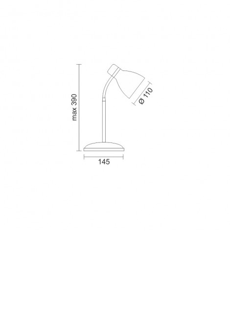 (Preview 2) Φωτιστικό γραφείου λευκό Ε27 20W SPOTLIGHT