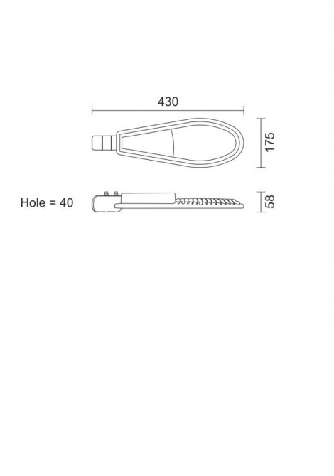 (Preview 2) Φωτιστικό δρόμου LED HPL 50W 4000K SPOTLIGHT