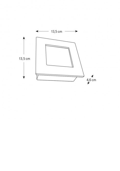 (Preview 2) Φωτιστικό χωνευτό τοίχου τετράγωνο γκρι GX53 IP65 ARAPIDIS