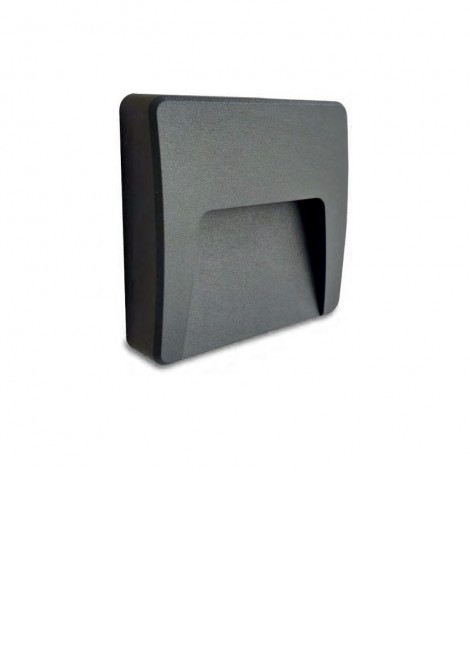 (Preview 1) Φωτιστικό τοίχου τετράγωνο ανθρακί LED IP65 ARAPIDIS
