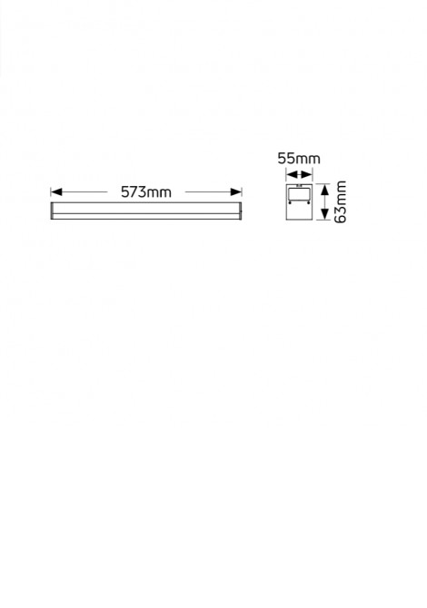 (Preview 3) Γραμμικό φωτιστικό led 0.60m 18W 3000K 2250lm λευκό GEYER
