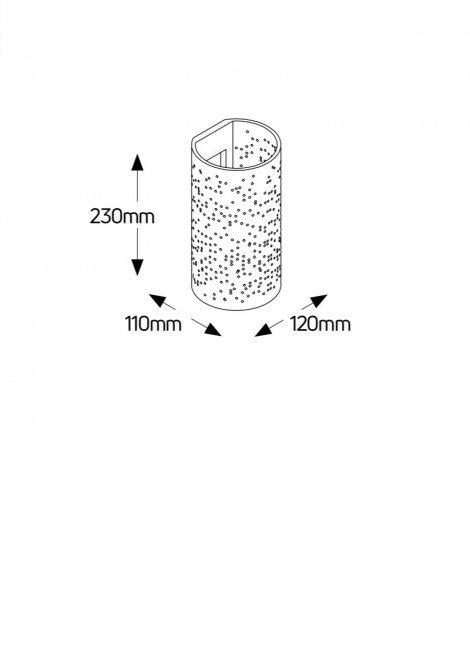 (Preview 2) Γύψινη απλίκα τοίχου Up-Down Dot στρογγυλή G9 GEYER