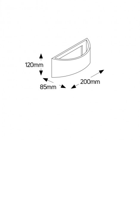 (Preview 2) Γύψινη απλίκα τοίχου Up-Down Glass L200 G9 GEYER