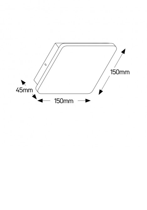(Preview 2) Γύψινη απλίκα τοίχου τετράγωνη Φ150 7W LED 3000K GEYER