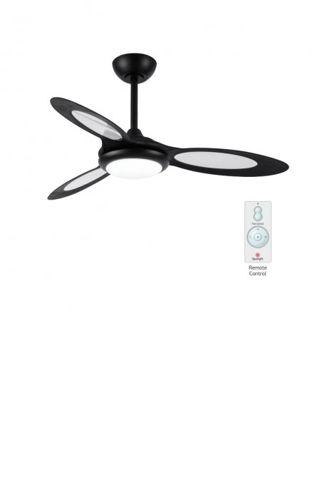 (Preview 2) Ανεμιστήρας οροφής μαύρος 24W με 3 πτερύγια & τηλεχειριστήριο SPOTLIGHT
