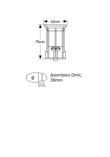 (Preview 2) Επιδαπέδιο φωτιστικό χωνευτό LED τετράγωνο 1W 3000K 60lm IP68 GEYER