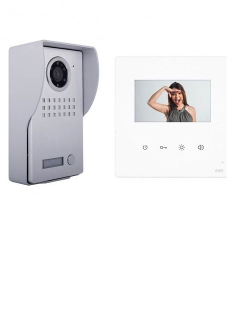 (Preview 1) Κιτ θυροτηλεόρασης έγχρωμο για 1 διαμέρισμα 4'3 ιντσών λευκό CTC