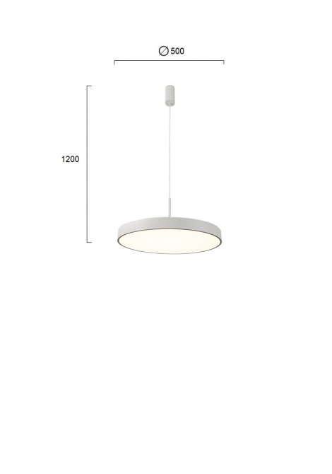 (Preview 2) Φωτιστικό κρεμαστό LED 40W 3000K μεταλλικό λευκό Madison VIOKEF