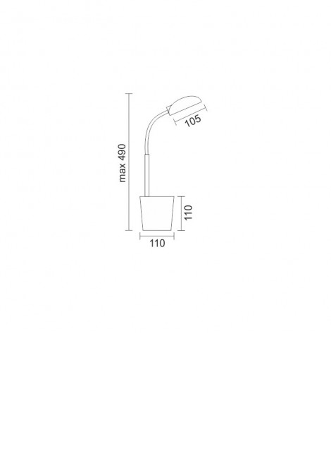 (Preview 2) Φωτιστικό γραφείου με μολυβοθήκη led 5W λευκό 4000Κ SPOTLIGHT